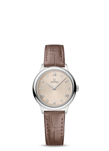 De Ville Quartz 27.5 Stainless Steel / Beige - Diamond